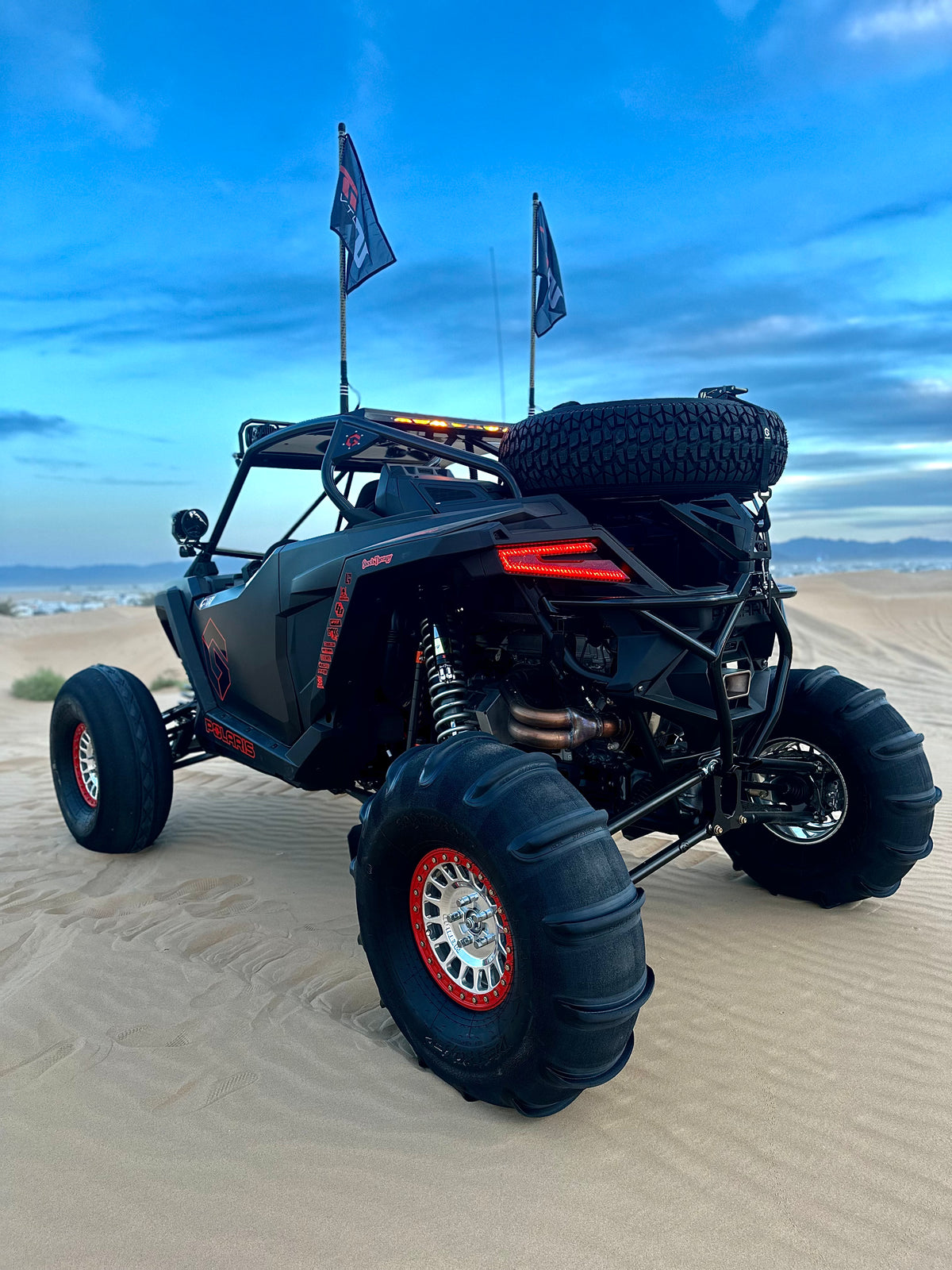 Rzr Pro R Rear Shot POLARIS RZR PRO R - REAR BUMPER TIRE CARRIER COMBO – Geiser Performance