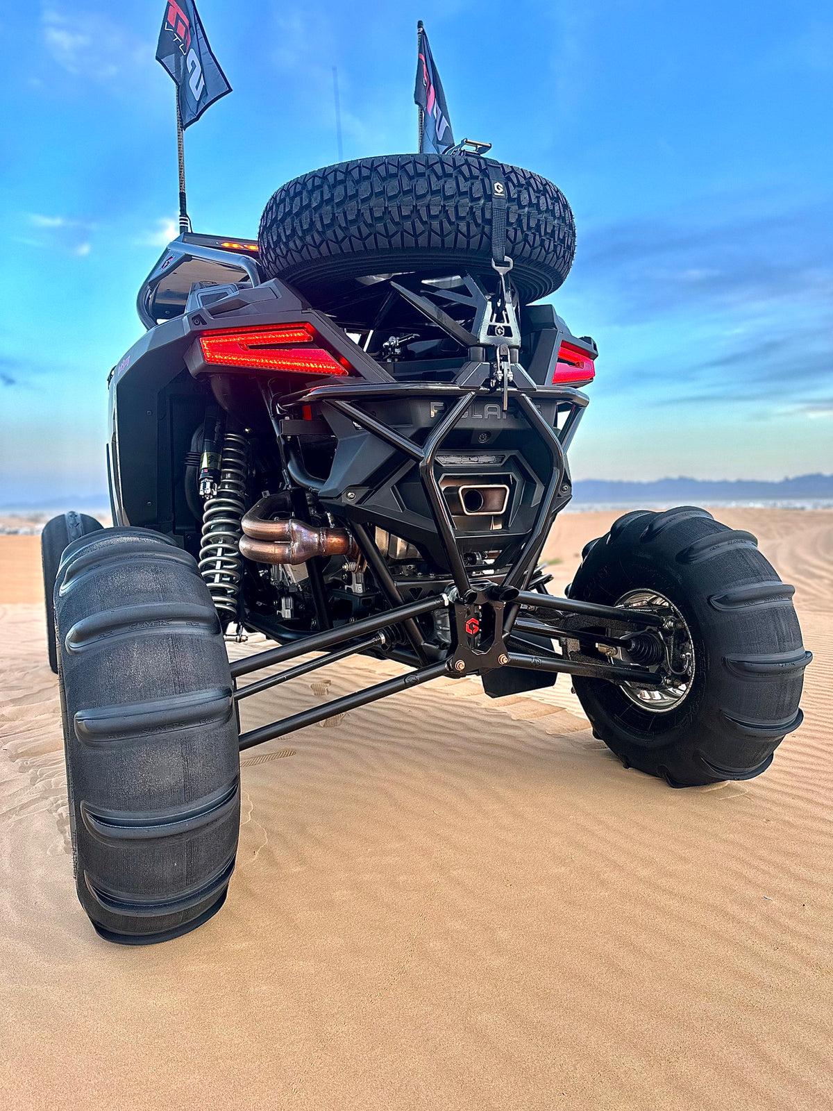 Rzr Pro R Rear Shot POLARIS RZR PRO R - REAR BUMPER TIRE CARRIER COMBO – Geiser Performance