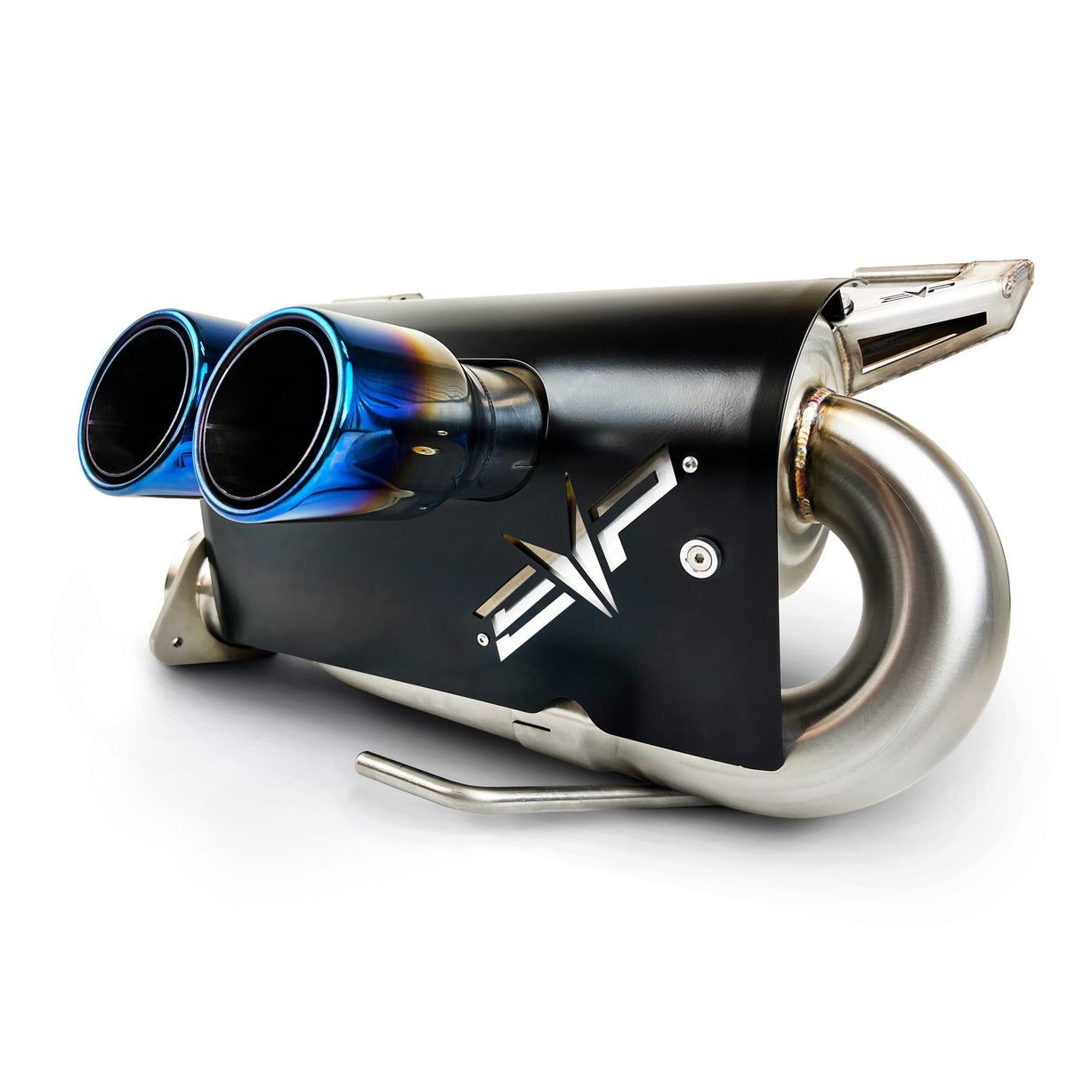 Polaris RZR Pro R Magnum XR twin-exit muffler and tips